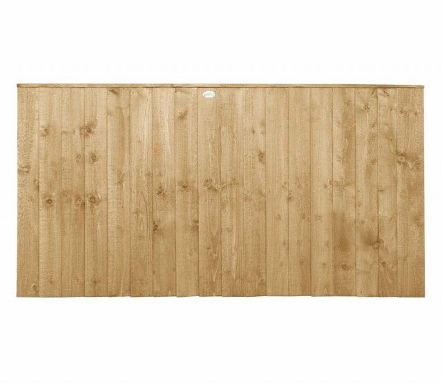 3ft High Forest Featheredge Fence Panel - Pressure Treated - isolated view
