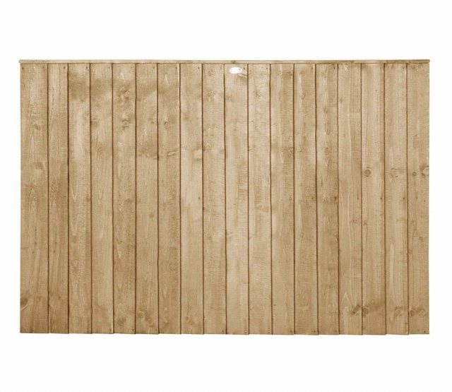 4ft High Forest Featheredge Fence Panel - Pressure Treated - isolated view