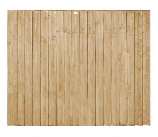 5ft High Forest Featheredge Fence Panel - Pressure Treated - isolated view
