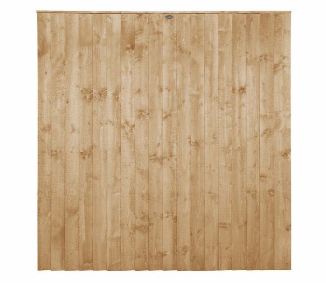 6ft High Forest Featheredge Fence Panel - Pressure Treated - isolated view