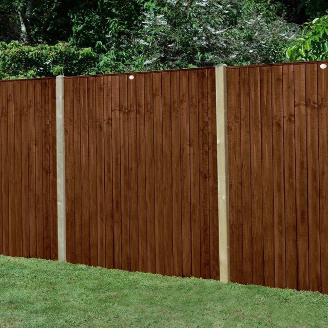 5ft High Forest Featheredge Fence Panel - Brown Pressure Treated