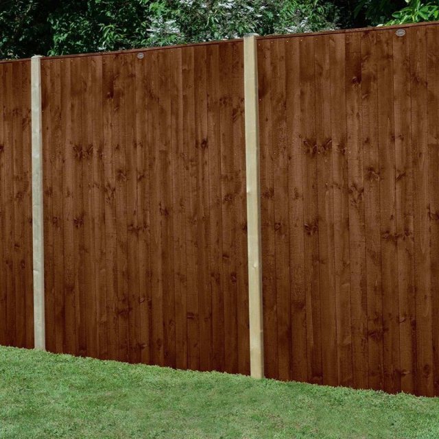 6ft High Forest Featheredge Fence Panel - Brown Pressure Treated