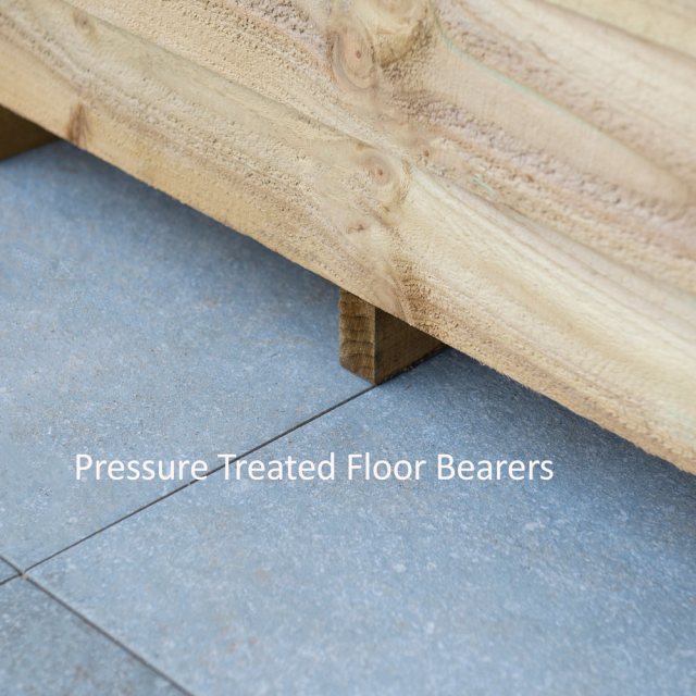 8x6 Forest Overlap Shed - Windowless - Pressure Treated - Pressure Treated Floor Bearers