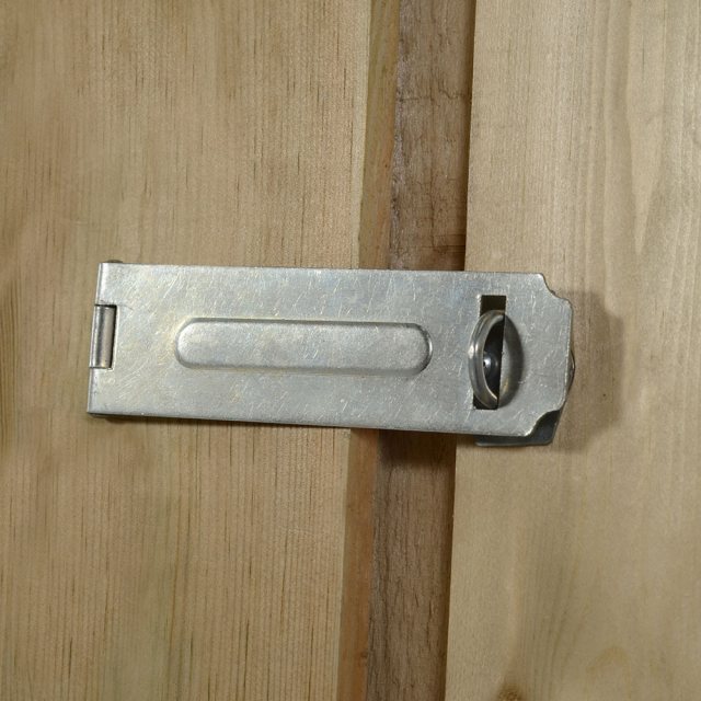 6x4 Forest Overlap Reverse Apex - Pressure Treated - hasp and staple latch