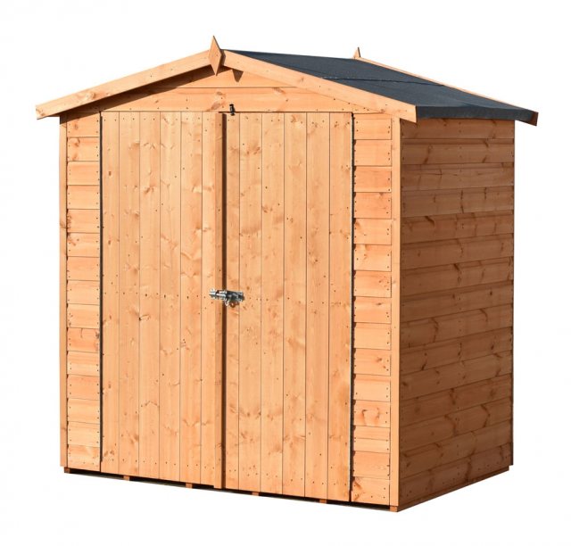 4x6 Shire Lewis Professional Shed - angled elevation from the right hand side with doors closed