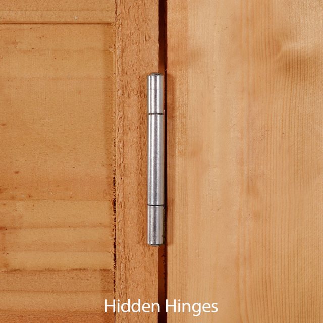 8x6 Forest Overlap Shed - Windowless - hidden door hinges
