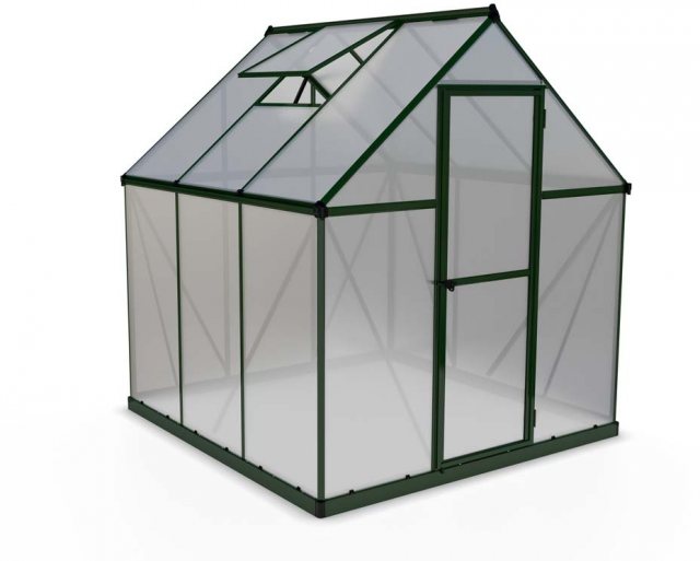 6 x 6 Palram Mythos Greenhouse in Green - isolated