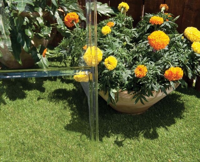 Palram Hybrid Greenhouse in Green - crystal clear glazing