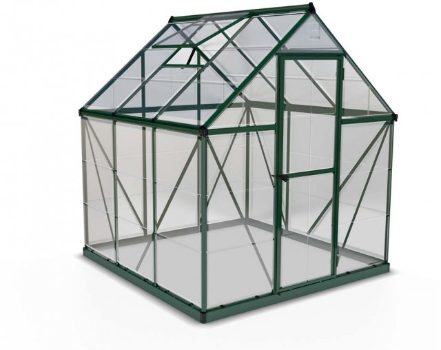 6 x 6 Palram Harmony Greenhouse in Green - isolated view
