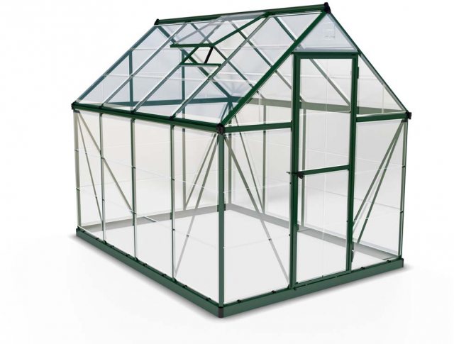 6 x 8 Palram Harmony Greenhouse in Green - isolated view