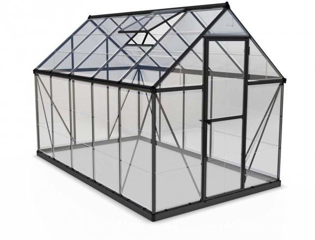 6 x 10 Palram Harmony Greenhouse in Grey - isolated view