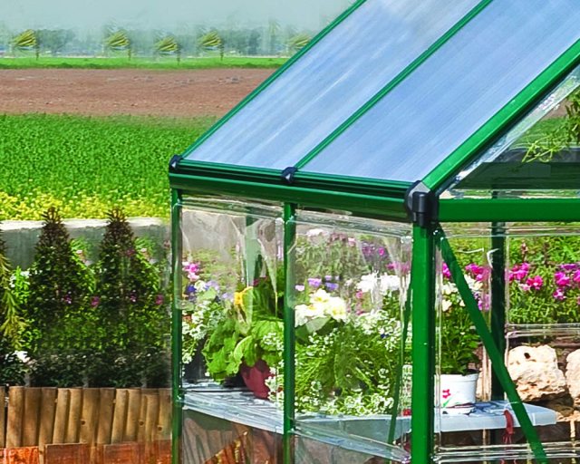 6 x 4 Palram Hybrid Greenhouse in Green