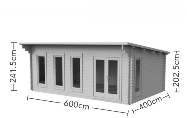 13 x 20 Forest Wolverley Log Cabin - dimensions