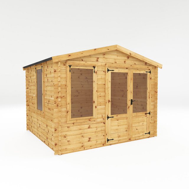 3.3m x 3m Mercia Log Cabin 19mm Logs - floor plan