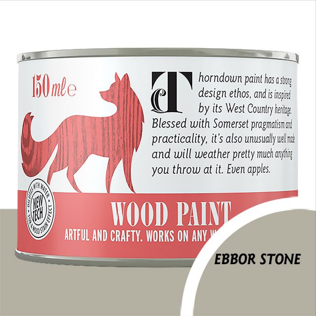 Thorndown Wood Paint 150ml - Ebbor Stone - Pot shot