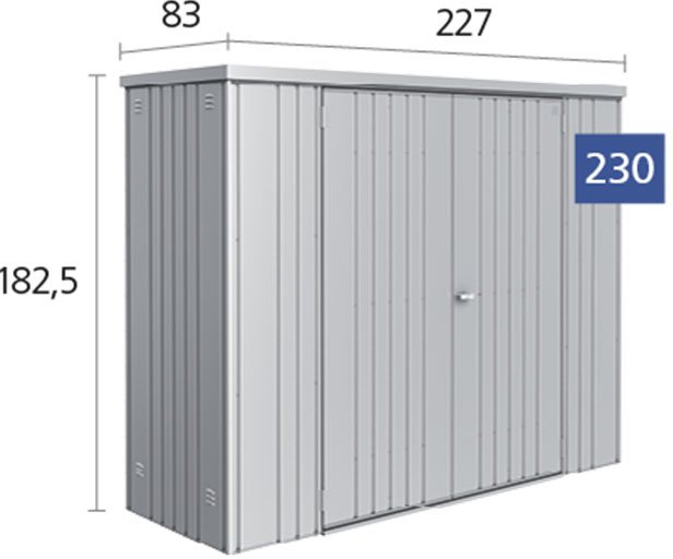 Biohort Equipment Locker 230 - Dimensions