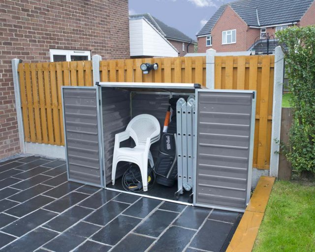 Palram Voyager Tool Store - Grey - storing garden chairs