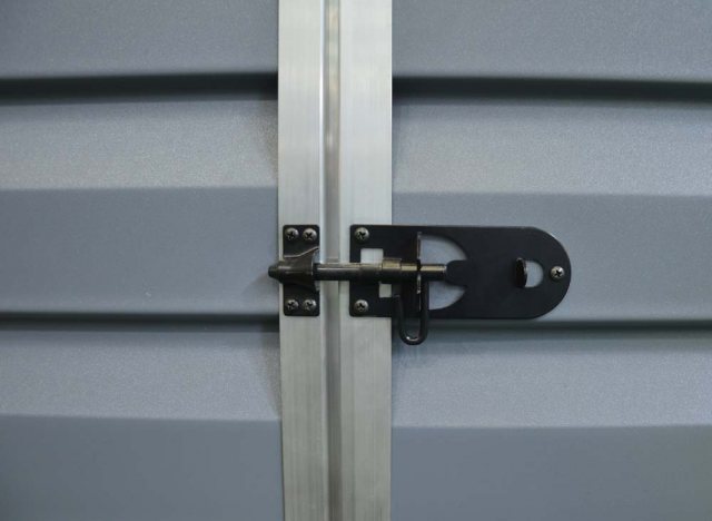 Palram Voyager Tool Store - Grey - hasp and staple for padlock (padlock not included)