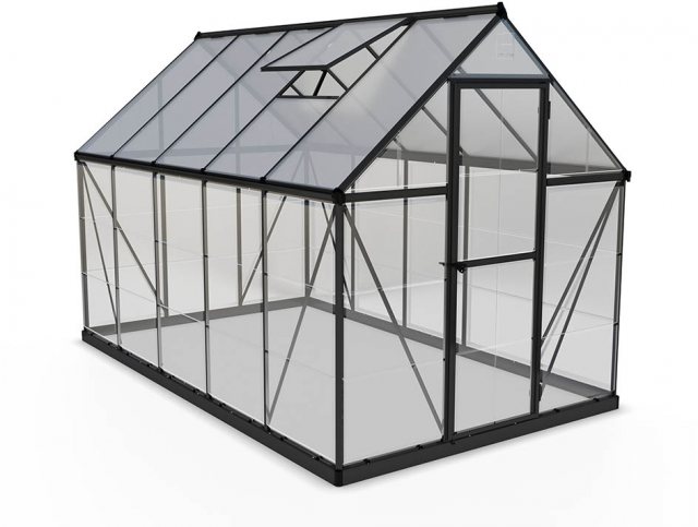 6 x 10 Palram Hybrid Greenhouse in Grey - isolated view