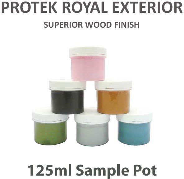 Protek Royal Exterior Wood Finish Sample Pots of Paint