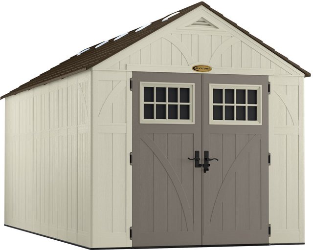 8x16 Suncast Tremont Plastic Shed - isolated background