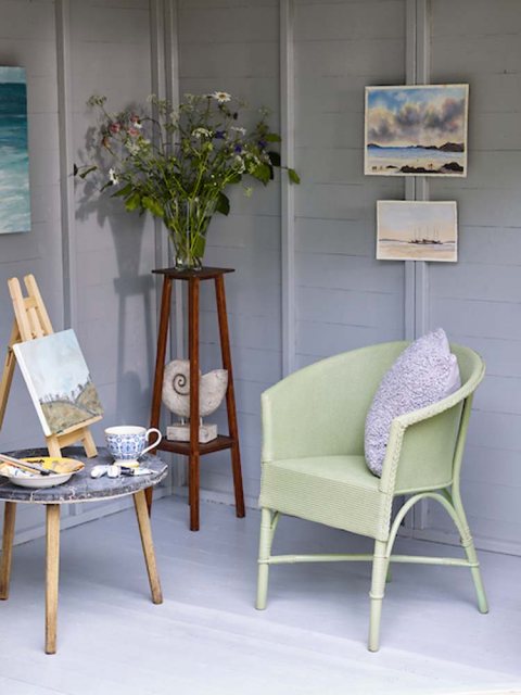 Protek Royal Exterior Paint - Pond Green lifestyle on chair