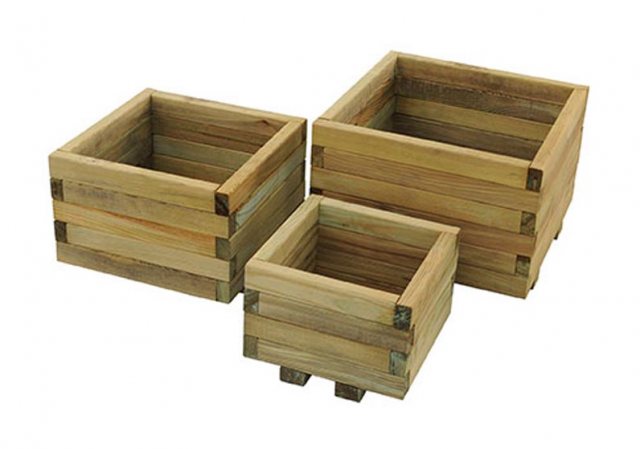 Forest Kendal Square Planter - Set of three- isolated