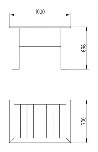 3x2 Forest Kitchen Garden Planter - Pressure Treated - dimensions