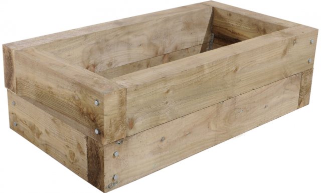 4x2 Forest Sleeper Raised Bed - Pressure Treated - isolated angled view