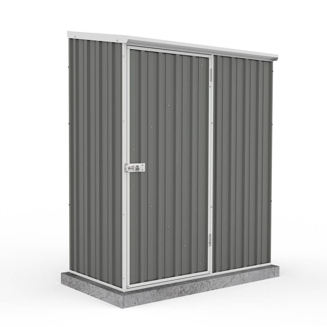 5x3 Mercia Absco Space Saver Pent Metal Shed in Woodland Grey - isolated