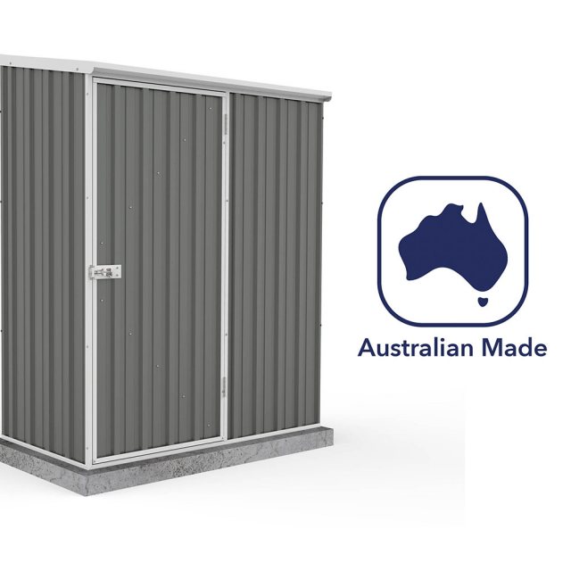 5x3 Mercia Absco Space Saver Pent Metal Shed in Woodland Grey - manufactured in Australia