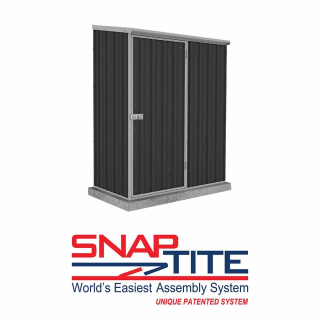 5x3 Mercia Absco Space Saver Metal Shed in Monument - world's easiest assembly system