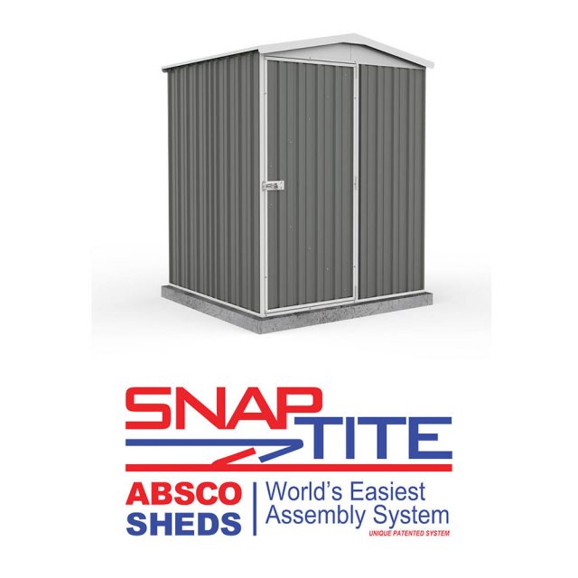 5x5 Mercia Absco Regent Metal Shed in Woodland Grey - world's easiest assembly system