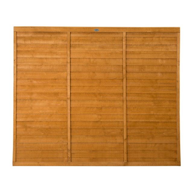5ft High Forest Straight Edge Lap Panel - isolated front view
