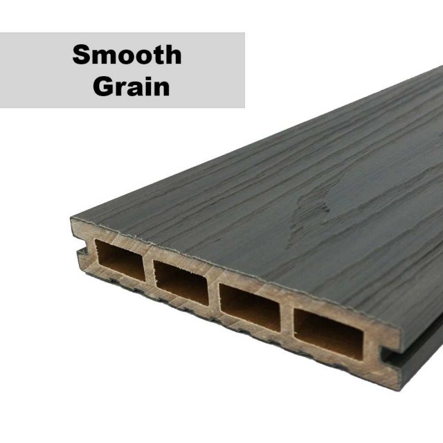BSW Alchemy Habitat+ Composite Decking Kit in Rydal 2.4m x 2.4m - close up of smooth grain