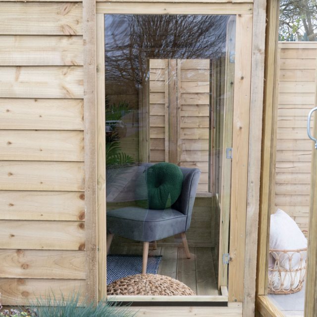 8 x 8 Forest Oakley Summerhouse with Verandah - Pressure Treated - Window Close Up