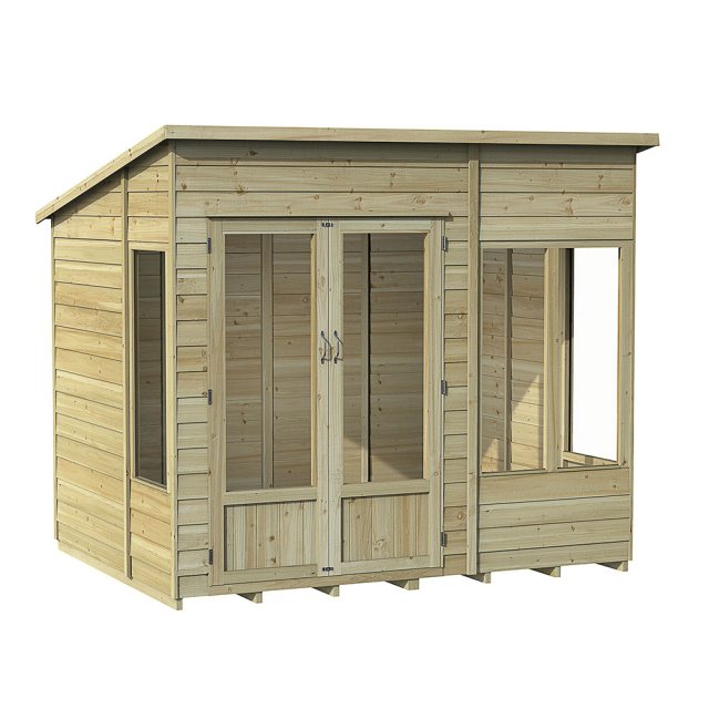 8 x 6  Forest Oakley Pent  Summerhouse - Pressure Treated - White Background