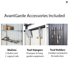 8 x 7 Biohort AvantGarde A5 Metal Shed - Double Door - Accessories