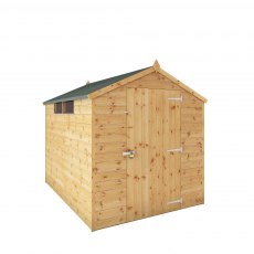 8x6 Mercia Shiplap Apex Security Shed -  Without Background, Door Closed
