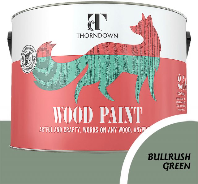 Thorndown Wood Paint 2.5 Litres - Bullrush Green - Pot shot