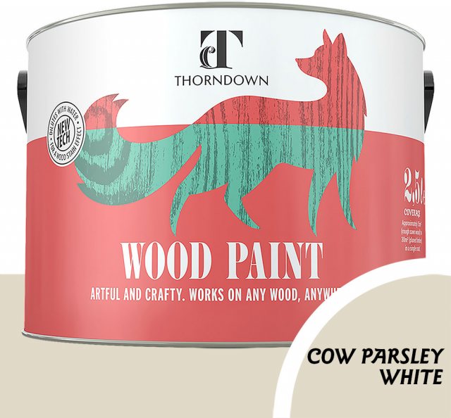 Thorndown Wood Paint 2.5 Litres - Cow Parsley White- Pot shot